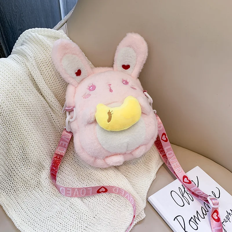 20-30 см белая и розовая плюшевая игрушка Bolso niuna девочка сумка Детский рюкзак мягкие игрушки Кролик плюшевые рюкзаки милая игрушка для детей