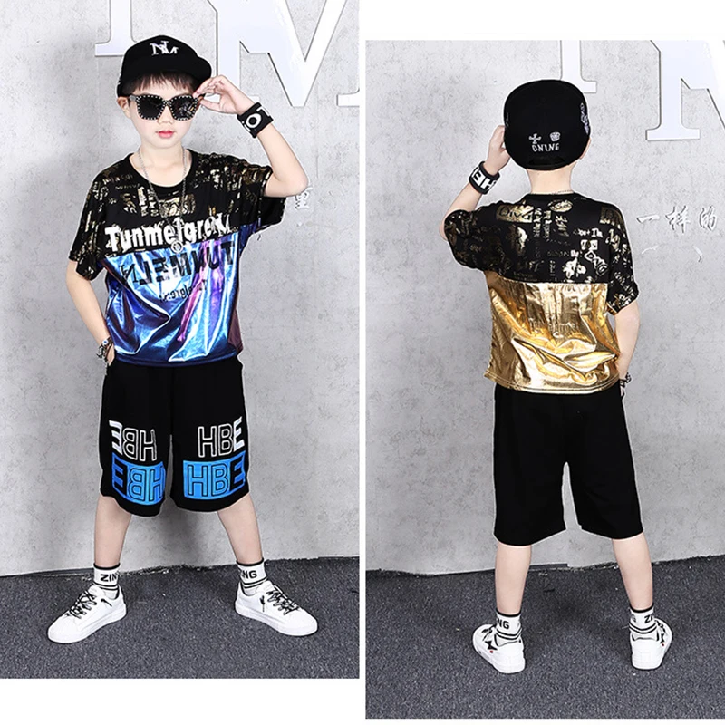 Модный комплект одежда для уличного танца костюм в стиле хип хоп футболка с