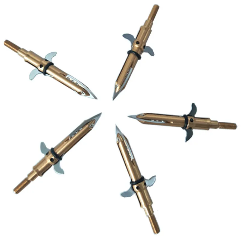 Linkboy Archery 3pcs/6pcs AXE Expandable Broadheads Steel Blades100gr 2 Blade Arrows for Traditional Bow Hunting Shooting | Спорт и