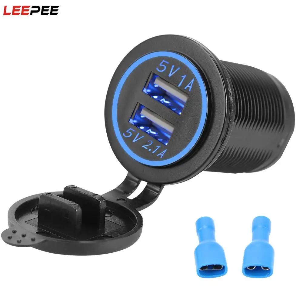 

Зарядное устройство LEEPEE 12-24 В с двумя USB-портами, а