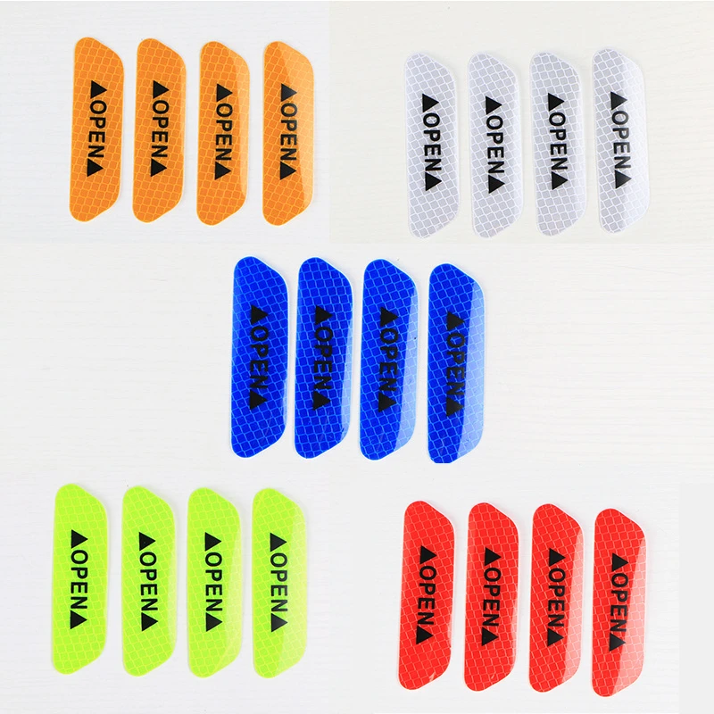 4 шт./компл. багажник автомобиля Стикеры Авто само липкая сигнальная лента DIY