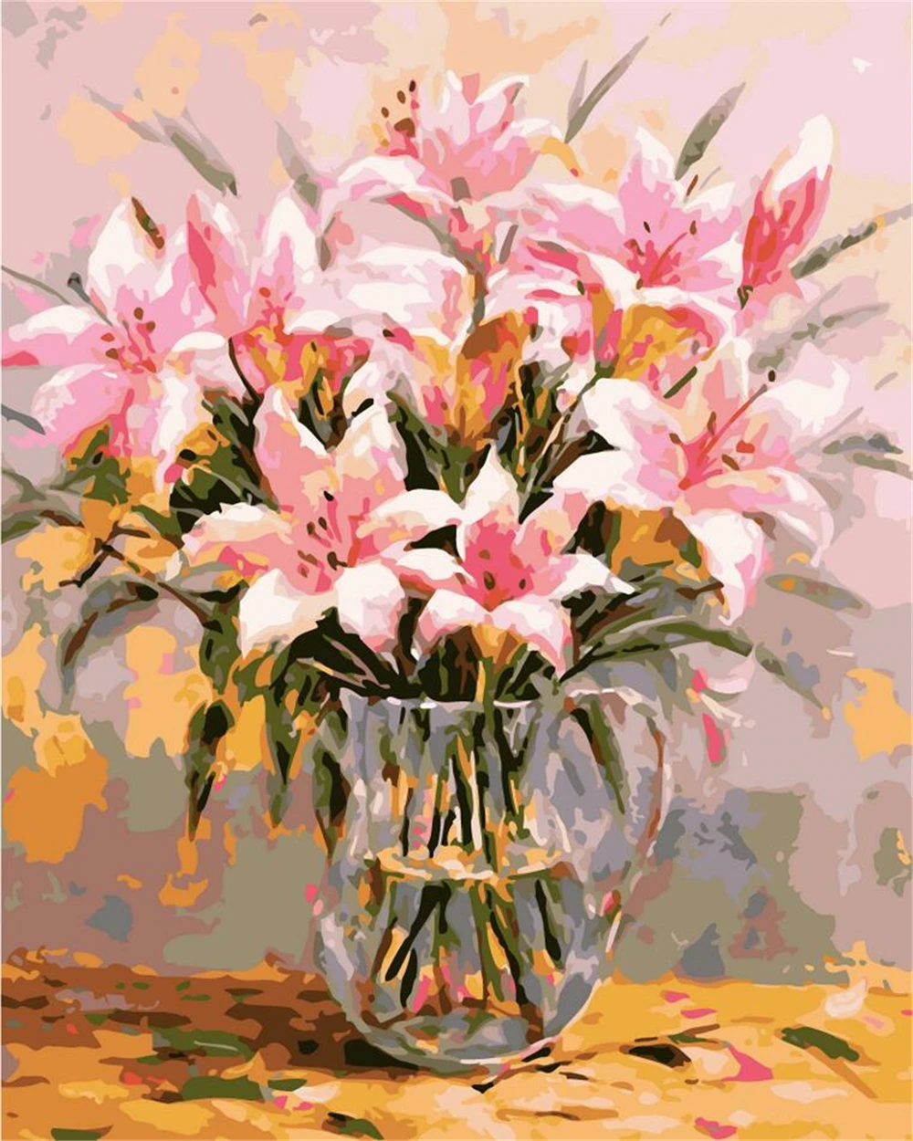 

Lily Paint By Numbers For Adults Children Seaside Town Diy Handpainted Oil Painting Landscape Picture Home Wall Decor Gift