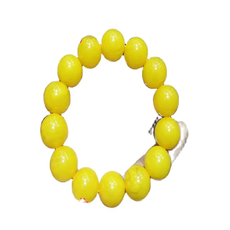 

Chinese Amber Beeswax Bangle Elastic Bracelet Woman Bangle