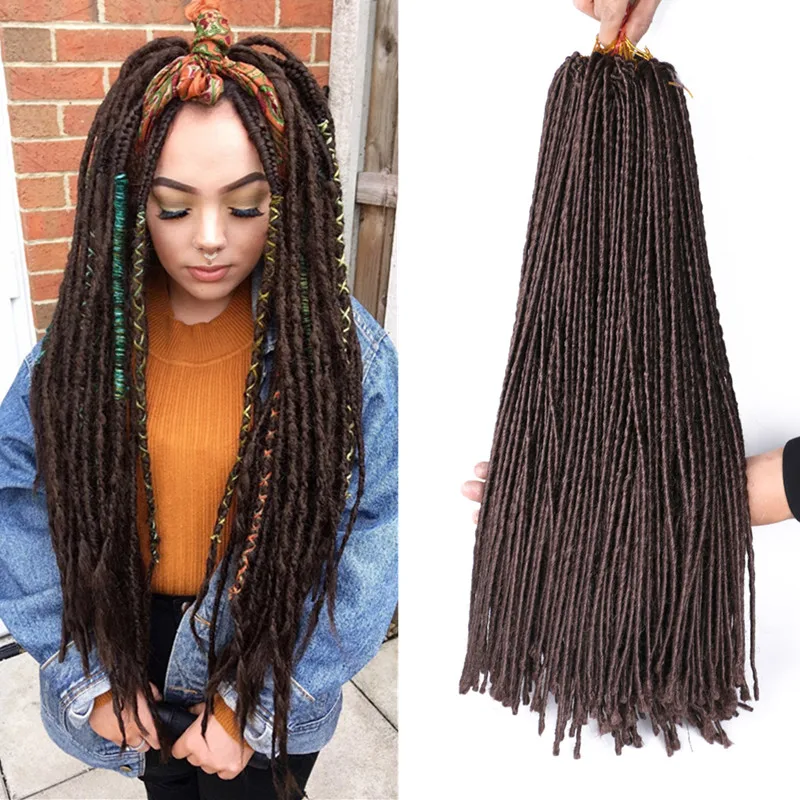 Накладные волосы из твердых дредов 22 дюйма 24 пряди|braids synthetic hair extensions|locs braidssynthetic