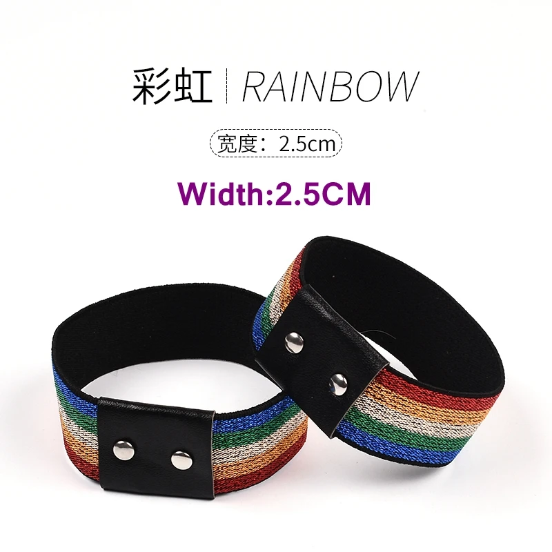 Rainbow Женские туфли на высоком каблуке с эластичной лентой; новые модные туфли без шнурков; туфли на высоком каблуке с пряжкой; 1 пара - Цвет: Rainbow