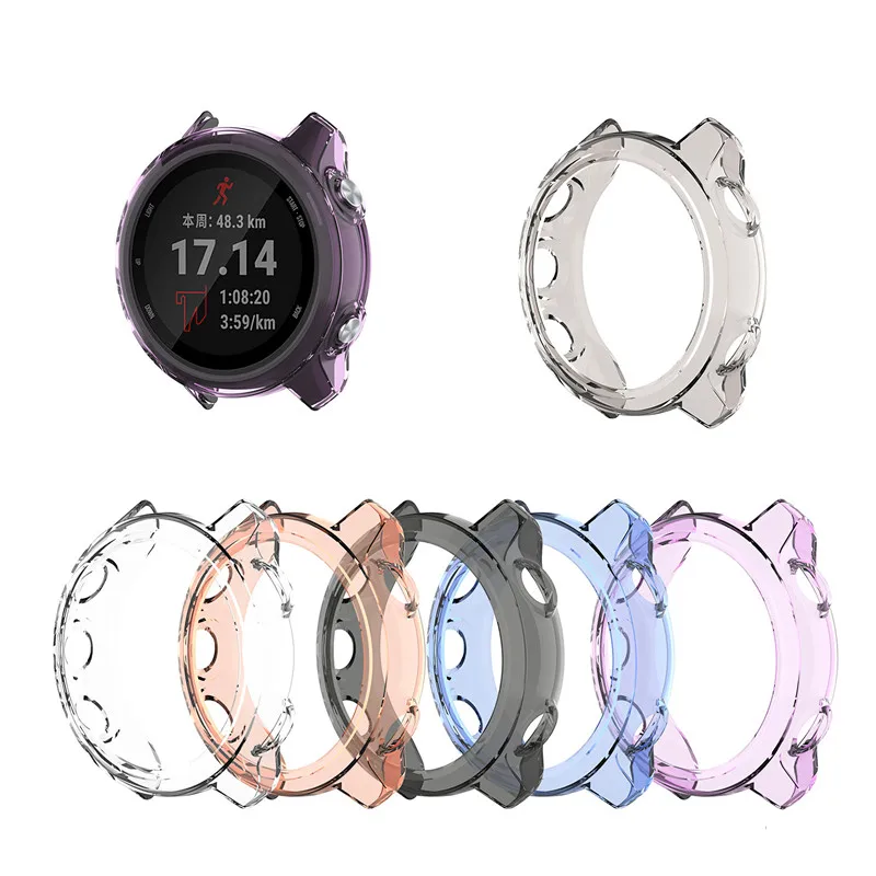 

TPU Case For Garmin Forerunner 245 Watch Protective Case Transparent Protective Shell Soft Tpu