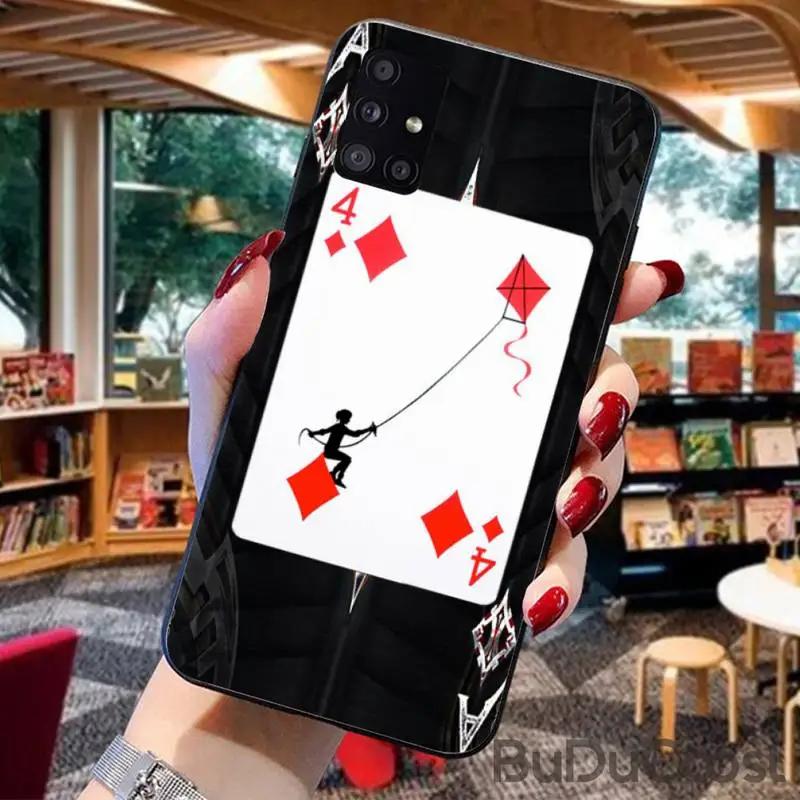 

Customary Personality Poker Soft Rubber Phone Cover For Samsung Galaxy A50 A7 A8 A6 Plus A9 2018 A70 A20 A30 A40