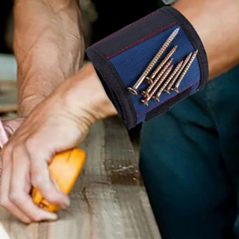 

Polyester Magnetic Wristband 10pcs Strong Magnets Portable Bag Electrician Tool Bag Screws Drill Holder Repair Tool Belt