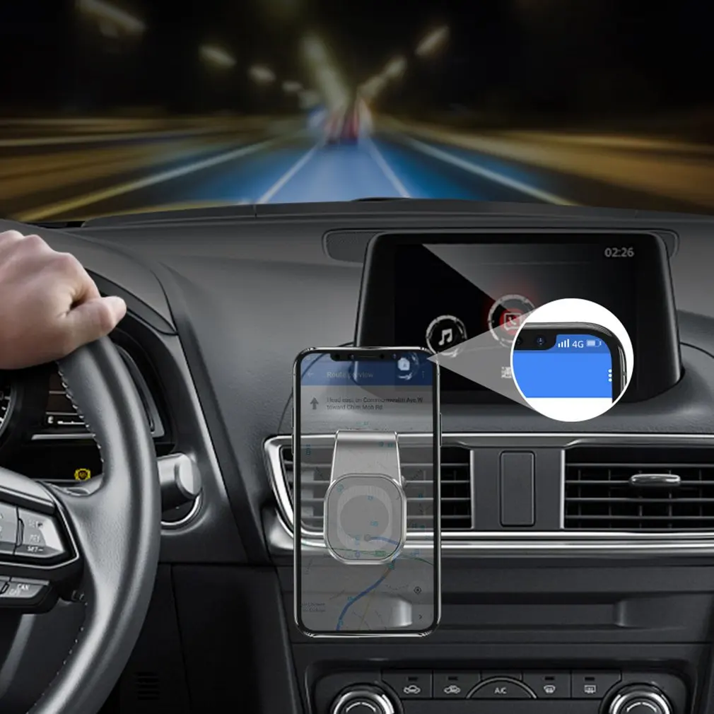

Вентиляционное отверстие Магнитный вращающийся на 360 градусов металлический магнитный автомобильный держатель для телефона Практичный Прочный Автомобильный держатель для телефона