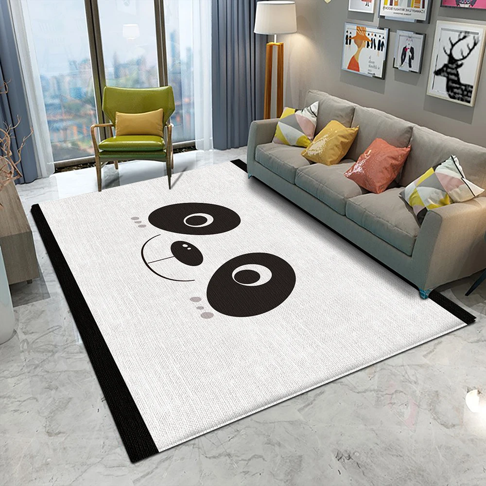 

Latest Fashion Cute Panda Pattern Children Carpet Non-Slip Children Safety Flannel Carpet Baby Hand Mat Play Print Baby Carpet