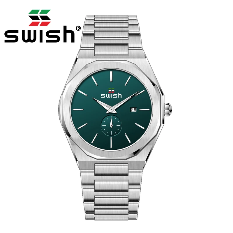 Часы наручные SWISH Мужские кварцевые с хронографом модные деловые спортивные в