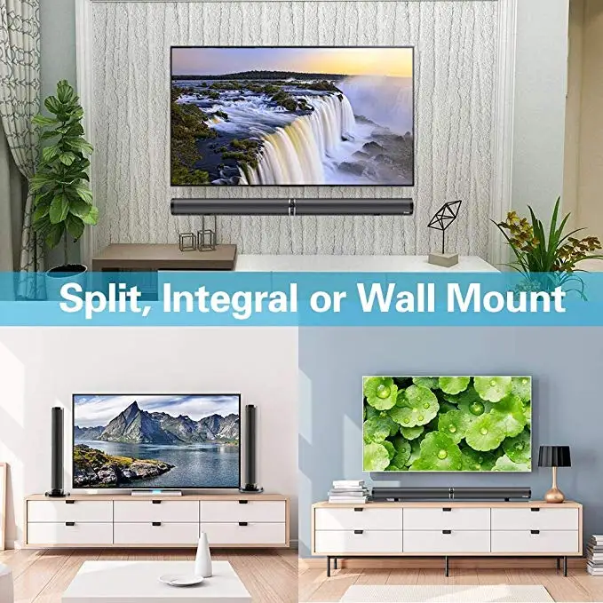 Звуковая панель для ТВ 50 Вт 39 4 дюймов Саундбар с Bluetooth 2 пульт дистанционного