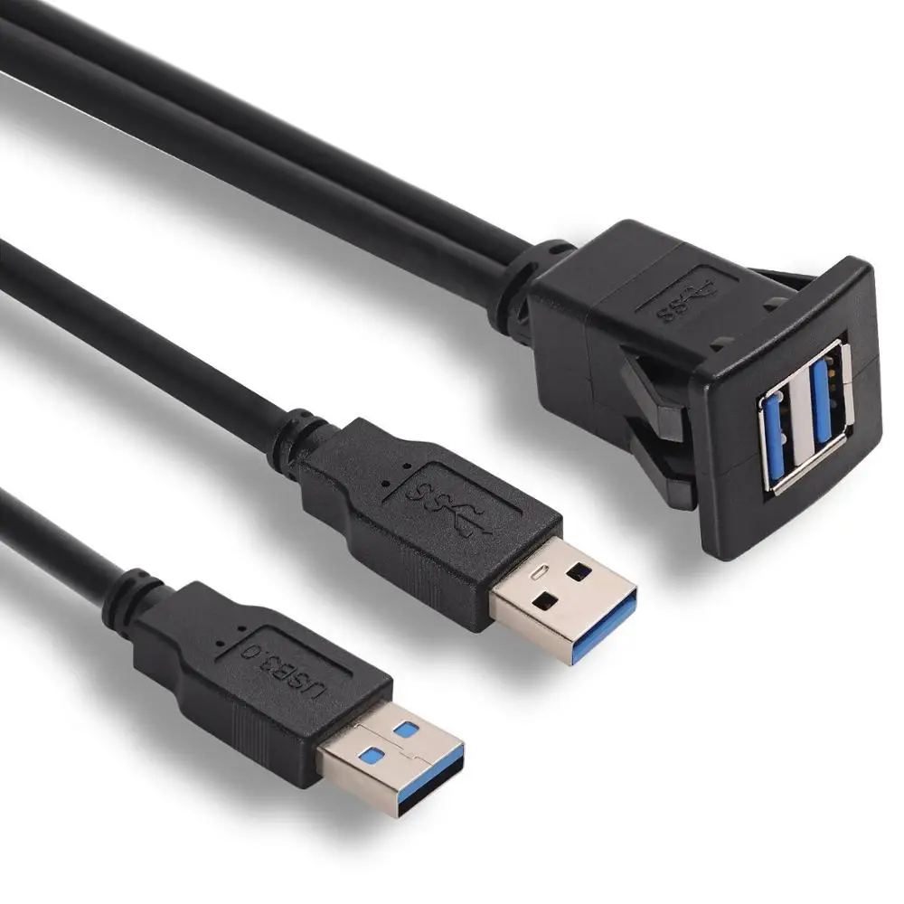Водонепроницаемый пыленепроницаемый двойной usb 2 0 USB 3 HDMI AUX штекер гнездо круглый
