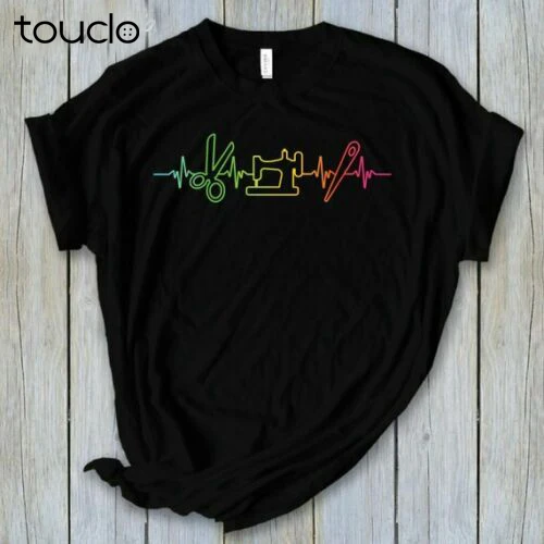 

Sewing Heartbeat T-Shirt, Funny Quilting Shirt, Quilter Gift, Quilt Tee, Seamstr