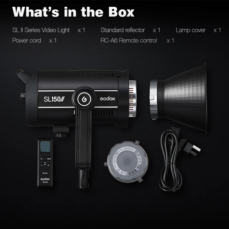 Godox SL150II SL 200II Светодиодная лампа для видеосъемки s 5600K 150W 200W беспроводной пульт