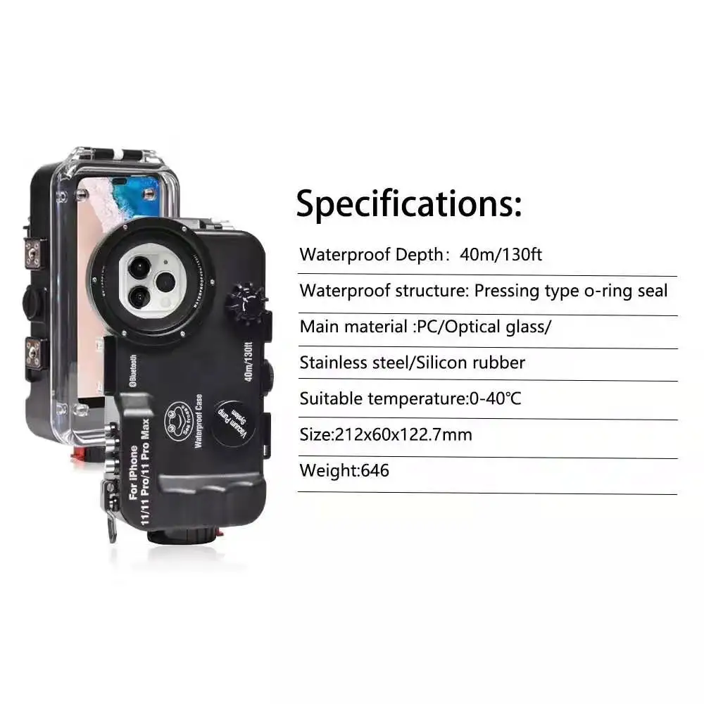 Чехол Seafrogs для телефона с Bluetooth дайвинга на глубине 40 м/130 футов чехол iPhone 11/11 Pro/11 Pro