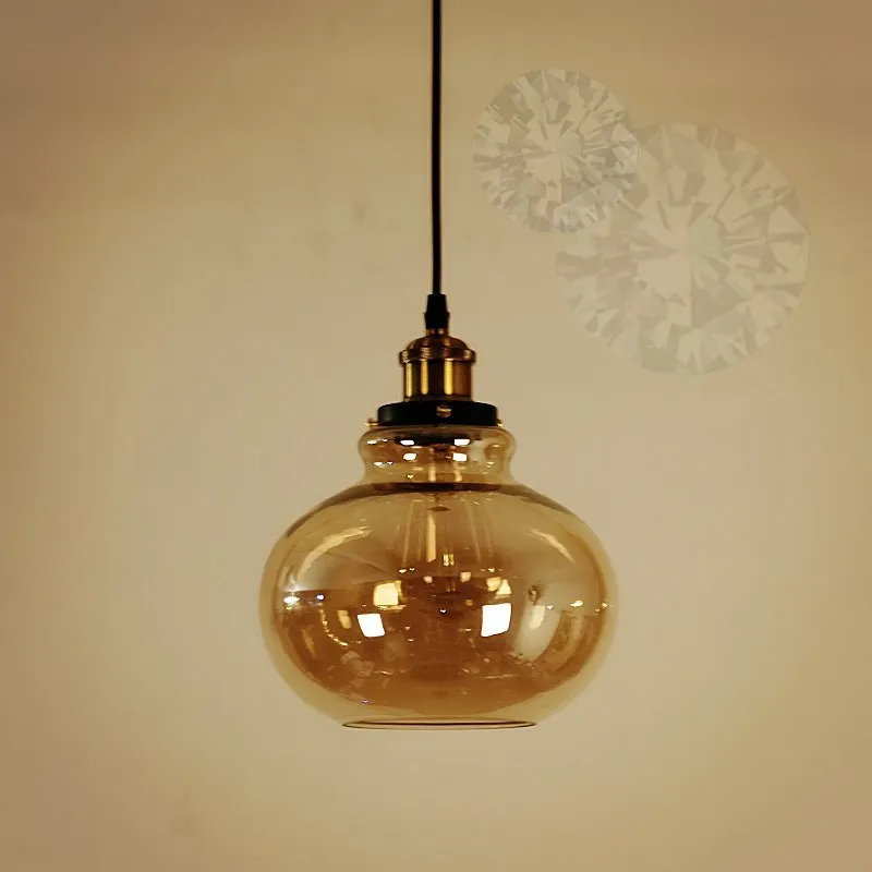 Современная прозрачная стеклянная люстра в форме тыквы В индустриальном стиле