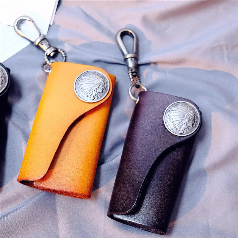 

Car Keychain Leather Key Chain Metal Vintage Car Keys Accessories for Men Homme Hombre Handmade Jewelry Presentes Para Homens