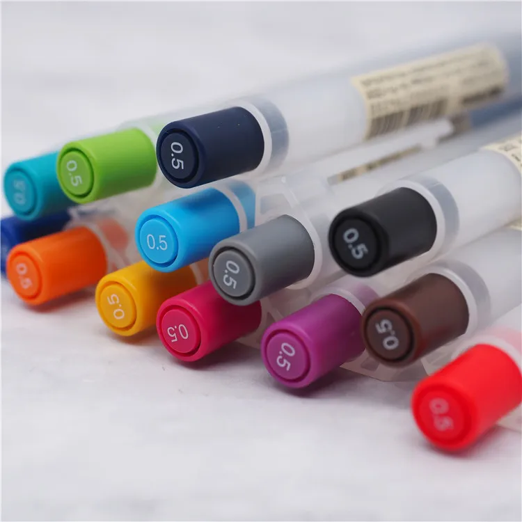 Новинка выдвижная гелевая ручка MUJI цветные ручки 0 5 мм зажимы с гладкими