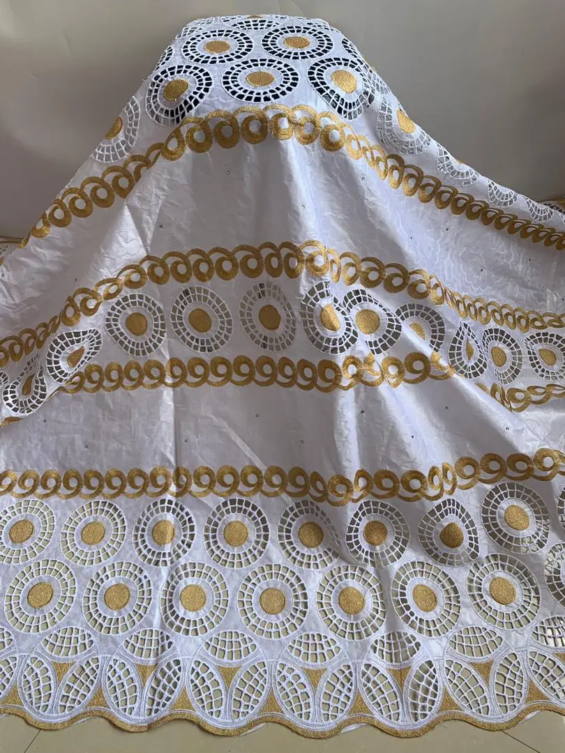 5yards african bazin riche fabric cotton dry brode lace nigerian guinea brocade high quality | Дом и сад