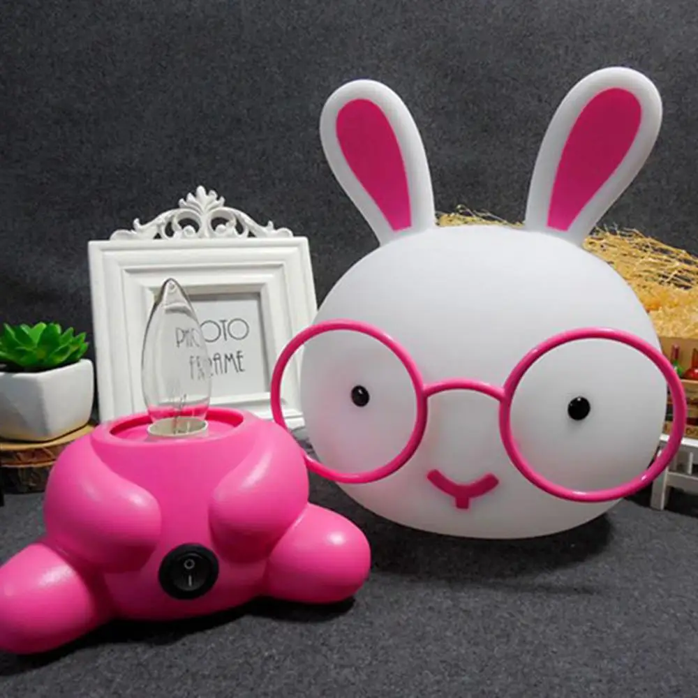 Светодиодный ночной Светильник детская Ночная лампа мультфильм кролик домашний