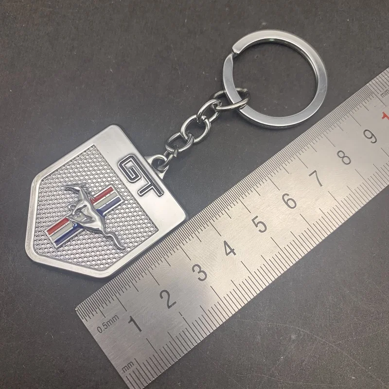Металлический автомобильный брелок с эмблемой лошади объемный для ключей Ford Mustang