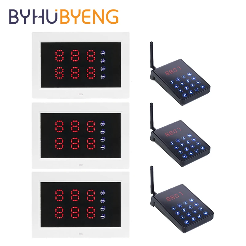 

BYHUBYENG, светодиодный дисплей, беспроводная система управления очереди, билетов, пейджер, система вызова медсестер ресторанов