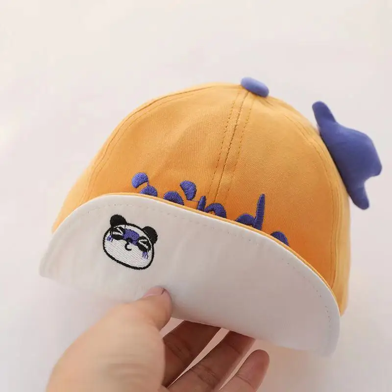 

Cute Baby Cartoon Panda Sun Hats for Girls Boys Holiday Beach Sun Hat Unisex Cotton Cap Children Spring Summer Hat 0-2 Years Old
