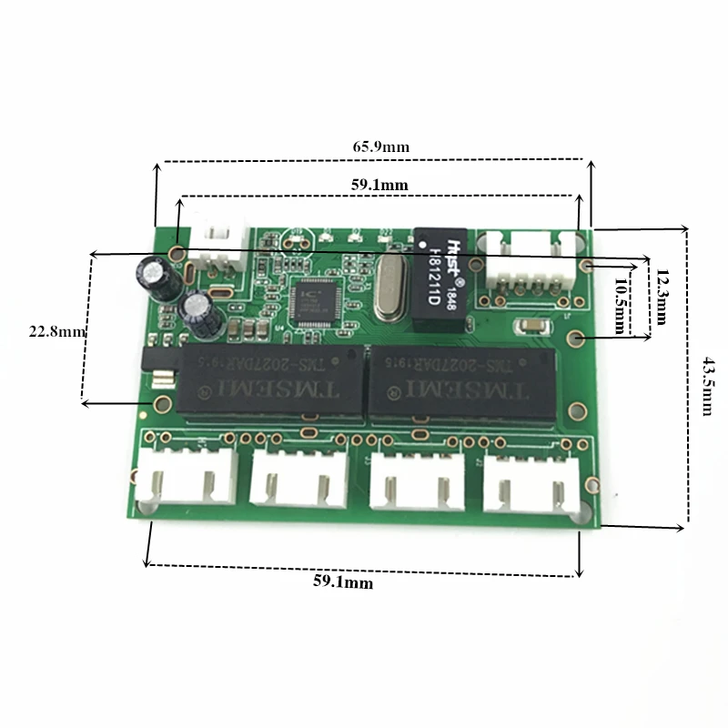 5-разъемное зарядное usb-устройство для коммутатора ethernet схема модуль 10/100 Мбит/с PCBA