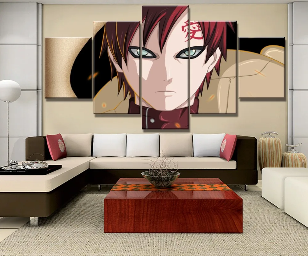 

5 Piece Wall Art Canvas Prints Ninja Anime Figure Modular Pictures Modern Decoration Paintings For Home Living Room Posters