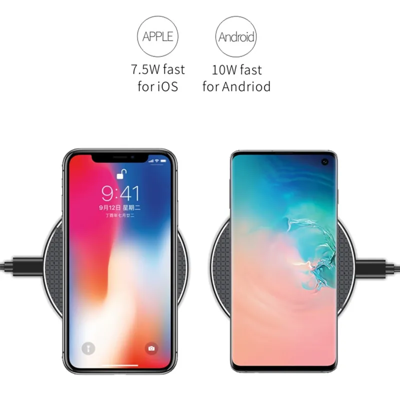 Беспроводное зарядное устройство Qi 10 Вт Max быстрая Беспроводная зарядка