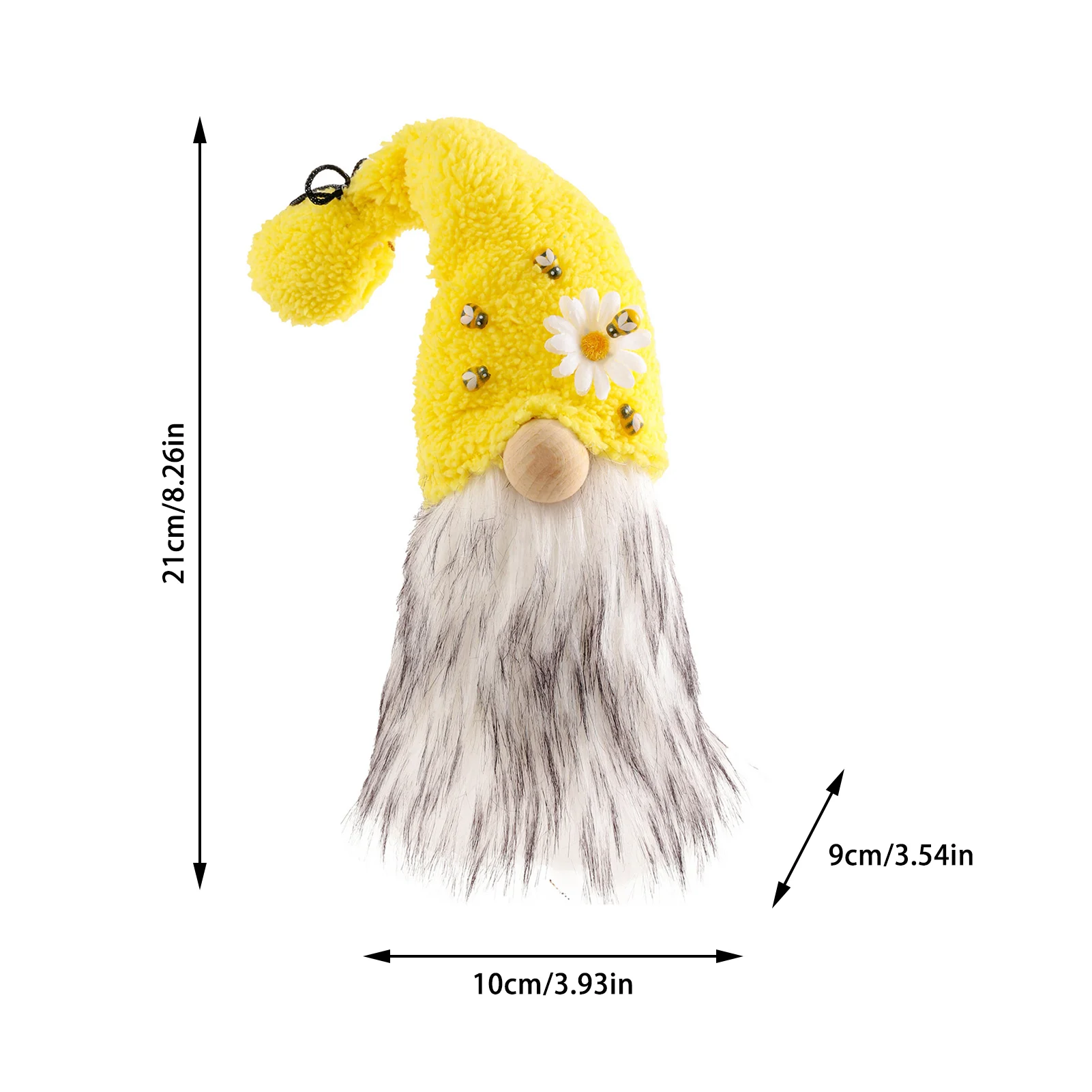

Bee Day Gnome Head Figurine Stuffed Swedish Handmade Tomte Scandinavian Elf Plushie Home Decoration Soft Plush Child Doll Toy