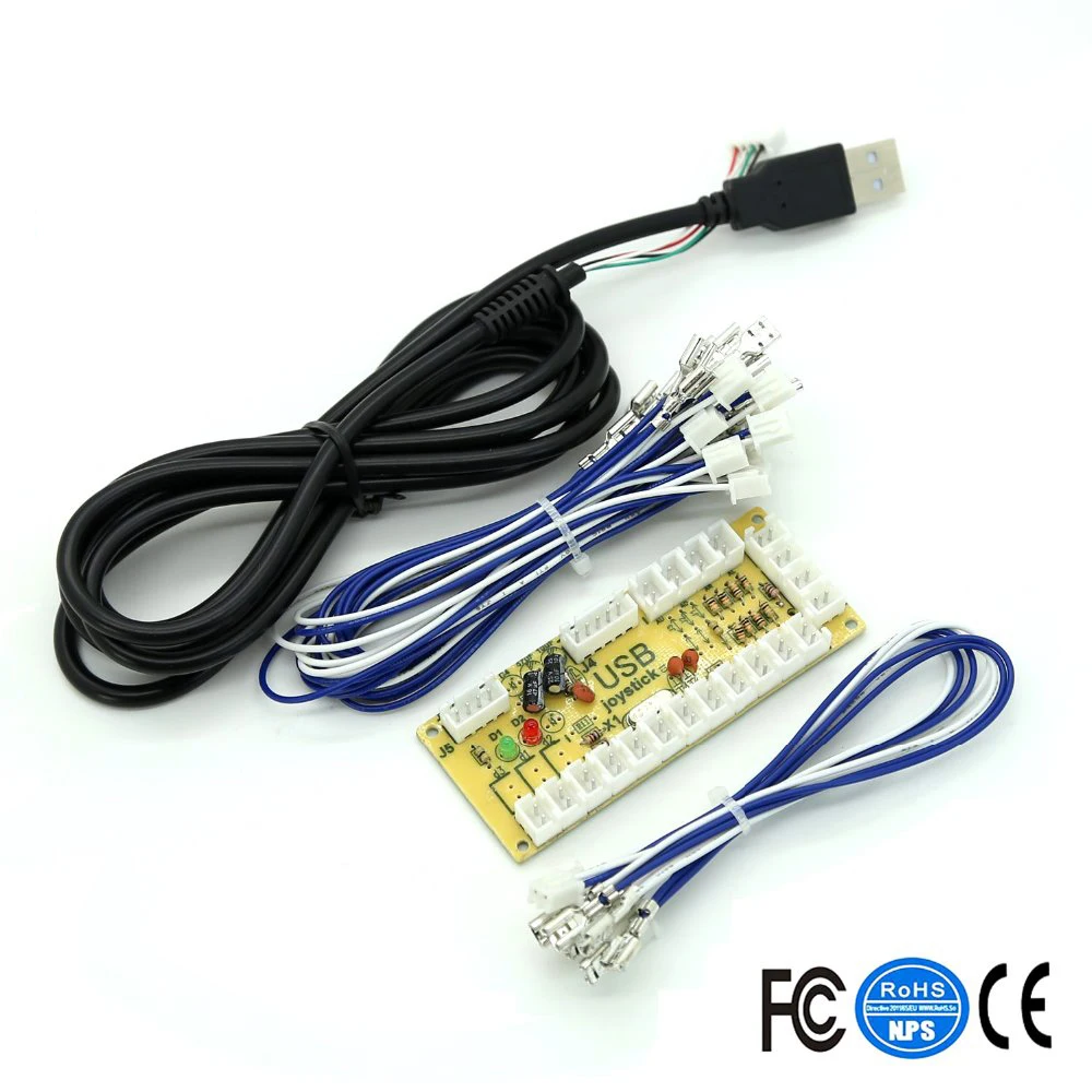 12 компл./лот Нулевая задержка аркадный USB энкодер ПК для джойстика кнопочные