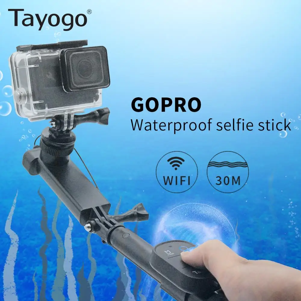 Tayogo Водонепроницаемая рукоятка подводная селфи палка для Gopro Дайвинг камера с Wi Fi