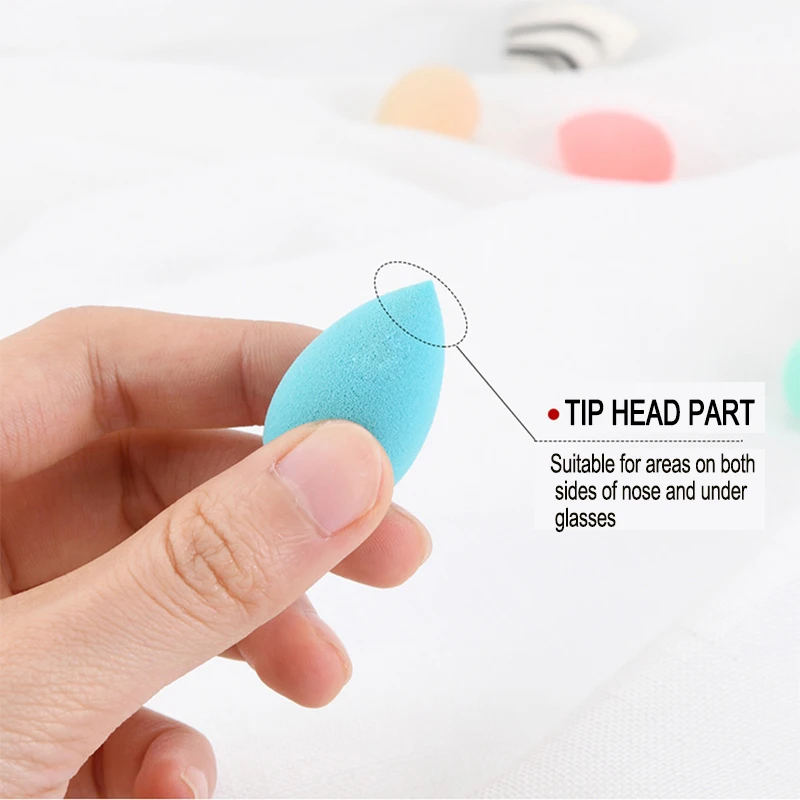 4pcsMini губка для макияжа форма капли воды макияж основа пуховка консилер пудра