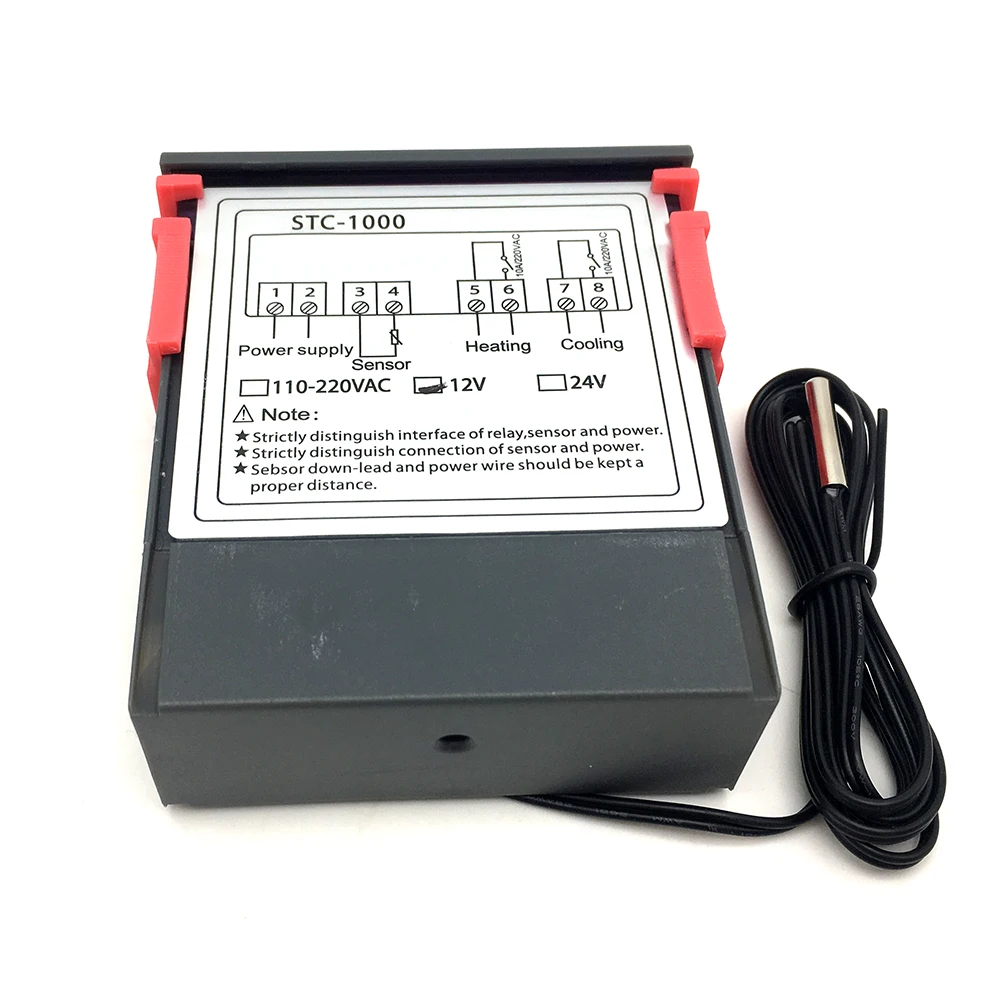 Цифровой Температура контроллер STC-1000 12V 24V 110V 220V нагревательный Охлаждающий термостат для Аквариум инкубатор