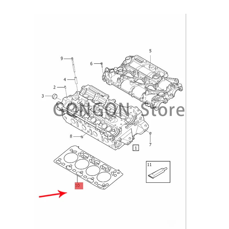 

CAR cylinder bed 2015-2020vol voxc90 xc60 xc60 v90 cross country v90 v60 s90l s90 s60 Packing Cylinder head gasket Engine cylind