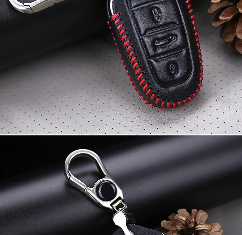 Кожаный чехол для автомобильных ключей, чехол для peugeot Rifter 5008 2008 206 208 путешественник эксперт 807 3008 407 SW 1007 кольцо для ключей в виде ракушки аксессуары