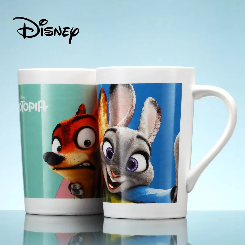 

2020 Disney Zootopia 360ML Ceramic Cup Cartoon Nick Judy Coffee Mug Fashion Milk Cup Office Drinking Cups Christmas Gift