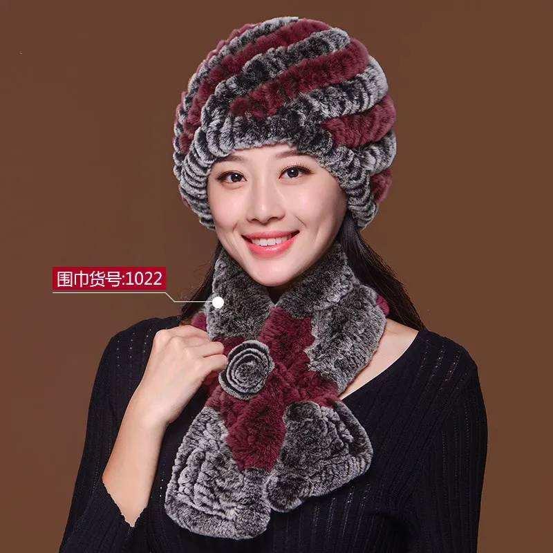New Arrival Good Elastic Natural Rex Rabbit Fur Hats Lady Winter Warm thicker fur earmuffs hats |