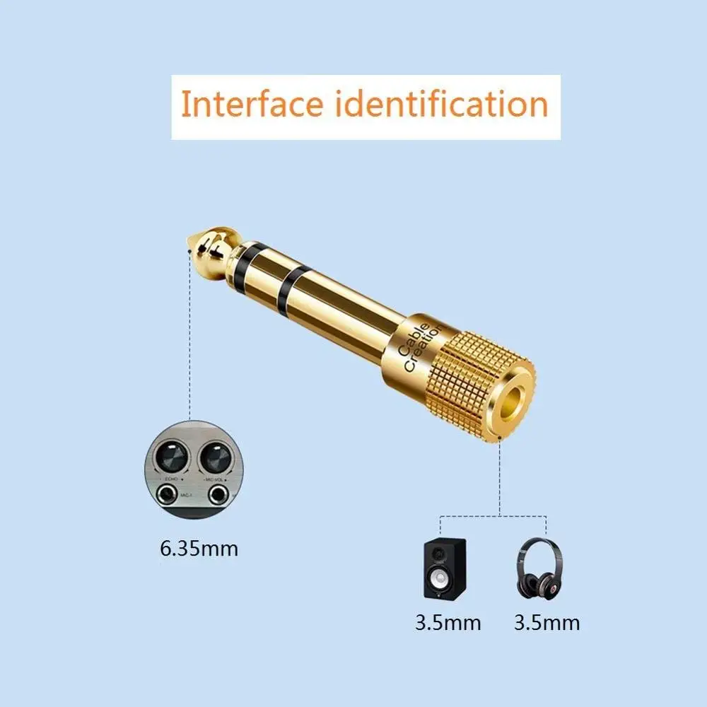 6.5mm Male to 3.5mm Female Audio jack Adapter electronic keyboard electric guitar piano amplifier speaker headphone | Компьютеры и
