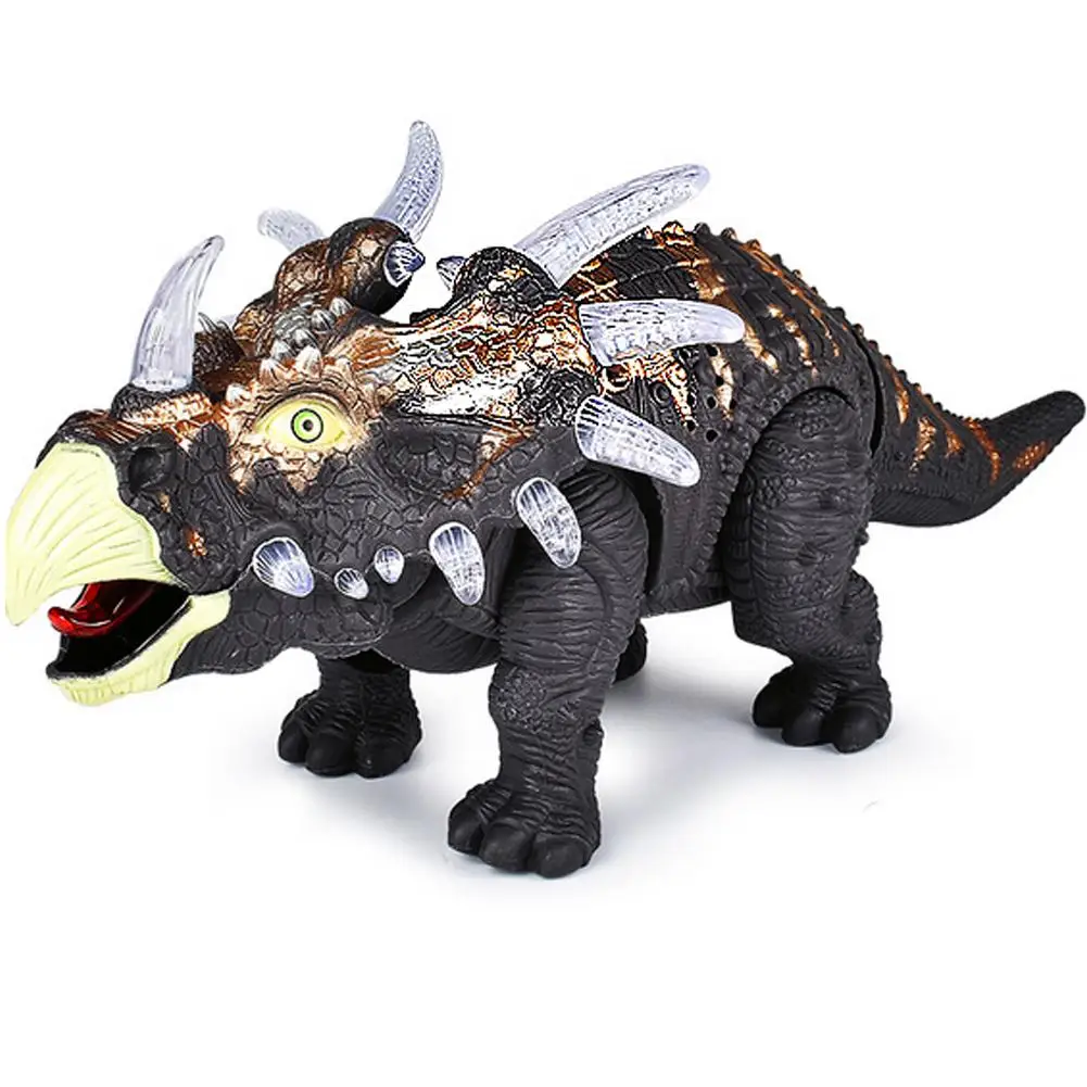 Remote Control Dinosaur Triceratops Animal Sounds Dinobot Electric Walking Animals Toy Music Light Toys For Kids Christmas Gift | Игрушки на