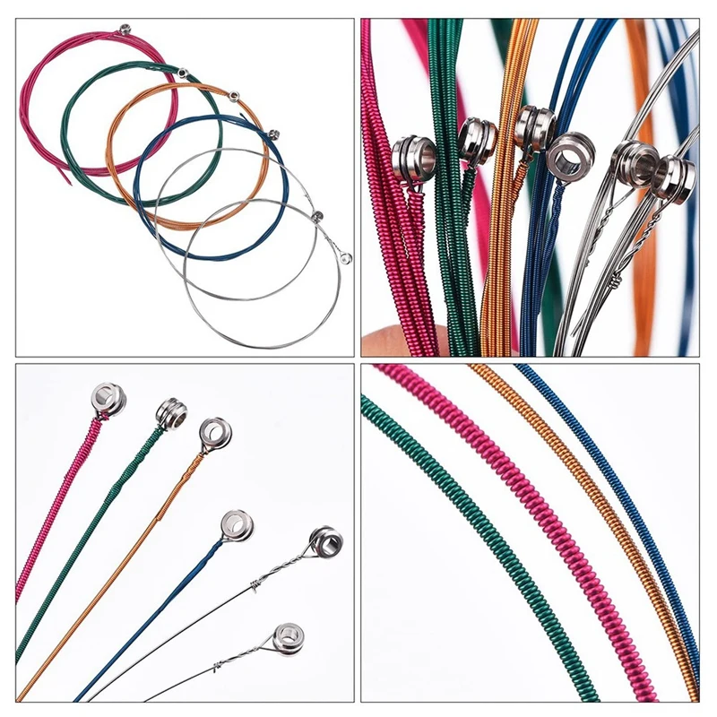 2 набора из 6 гитарных струн сменная стальная струна для акустической гитары