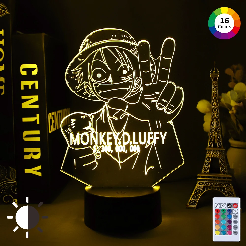 Акриловая 3d Аниме лампа аниме светильник пьецовый ночник s для спальни