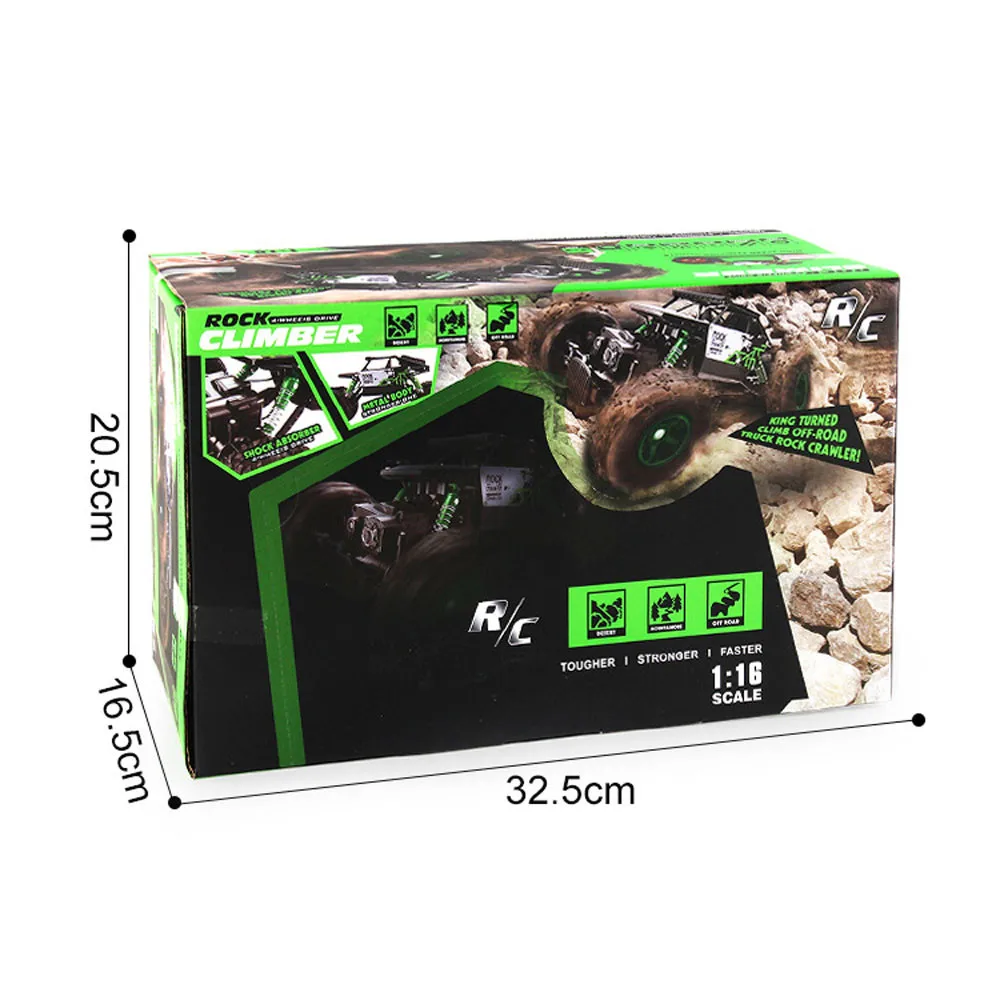 

1/16 2.4GHZ 4WD Radio Remote Control car Off Road Climbing RC Car ATV Buggy Toys for Children gift Z