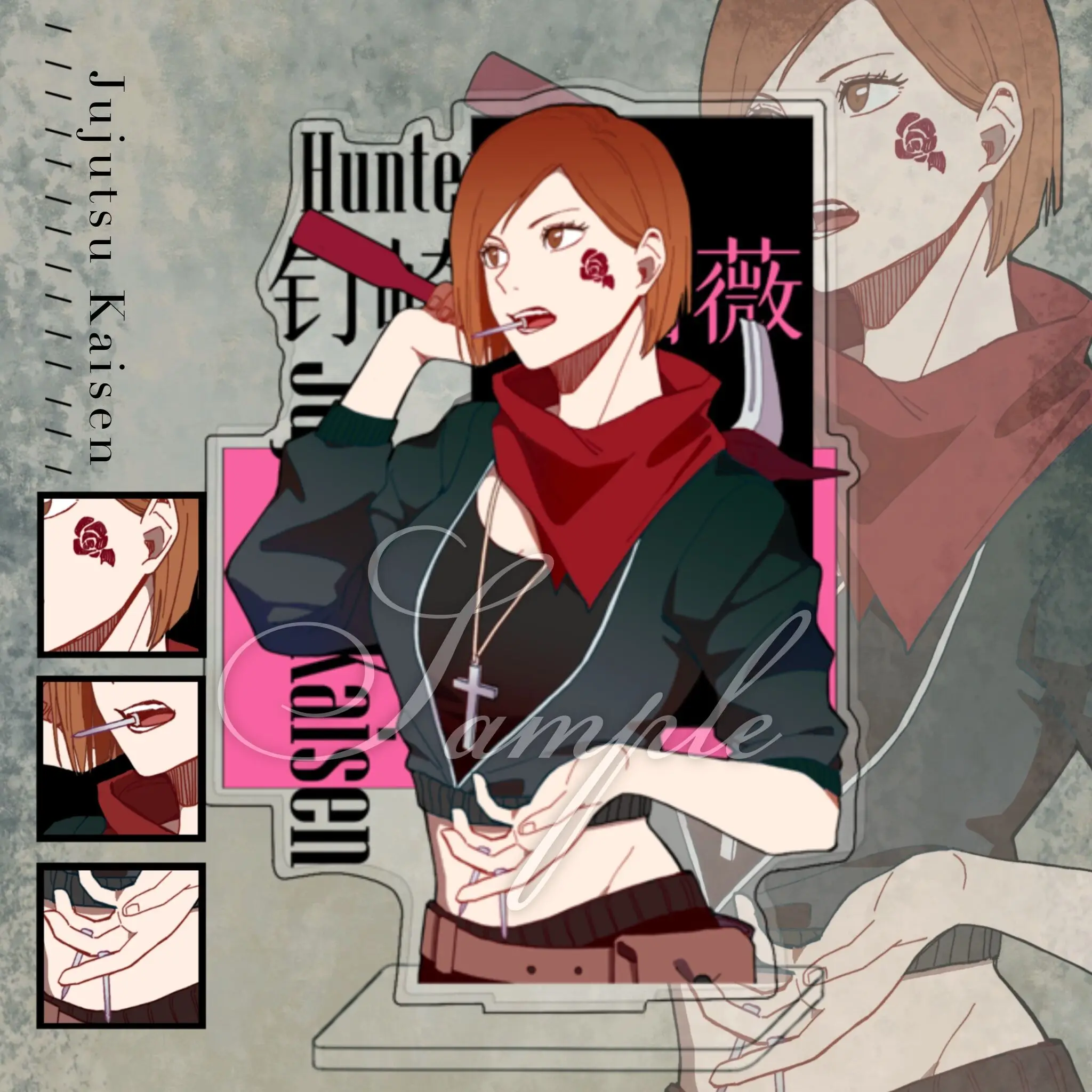 

Anime Jujutsu Kaisen Fushiguro Megumi Keychain Badge Button Brooch Pins Stand Figure Cosplay Keyrings Cartoon Pendant Xmas Gifts