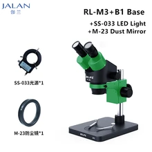 RELIFE RL-M3-B1 Binocular Microscope 7X-45X Zoom Mobile Phone PCB Board Repair+LED Light+Dust Mirror Stereo Microscopes Tool