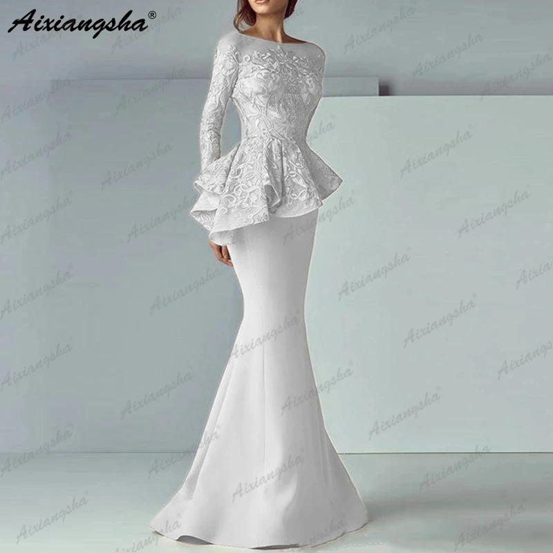 Женское вечернее платье-русалка Элегантное Длинное платье цвета шампанского с