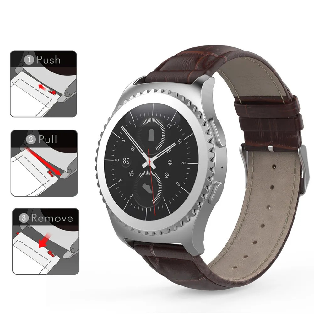 Мягкий силиконовый сменный спортивный ремешок для samsung Watch серии кожаный Galaxy gear S2