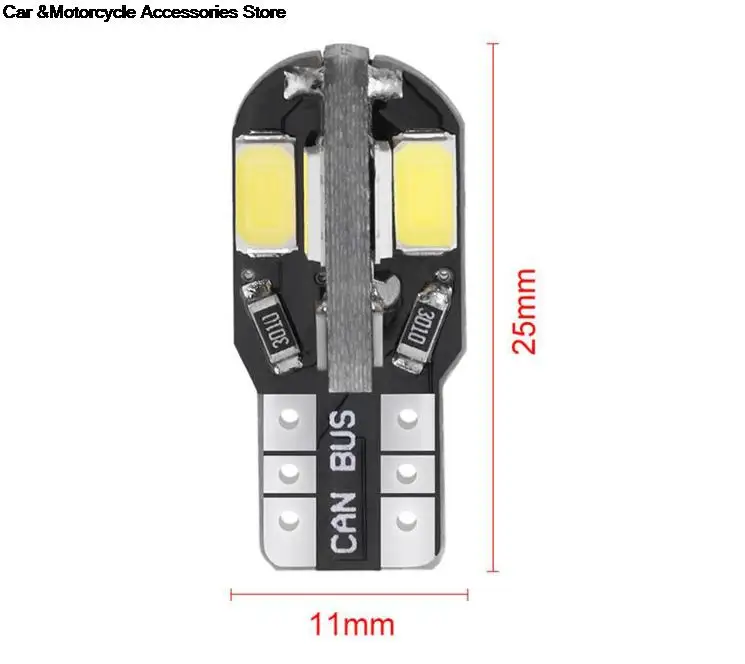 От DHL 1000 шт. Canbus безотказная T10 T15 W5W 194 SMD Светодиодная лампа 5630 5730 t10 8 8smd 400 люмен